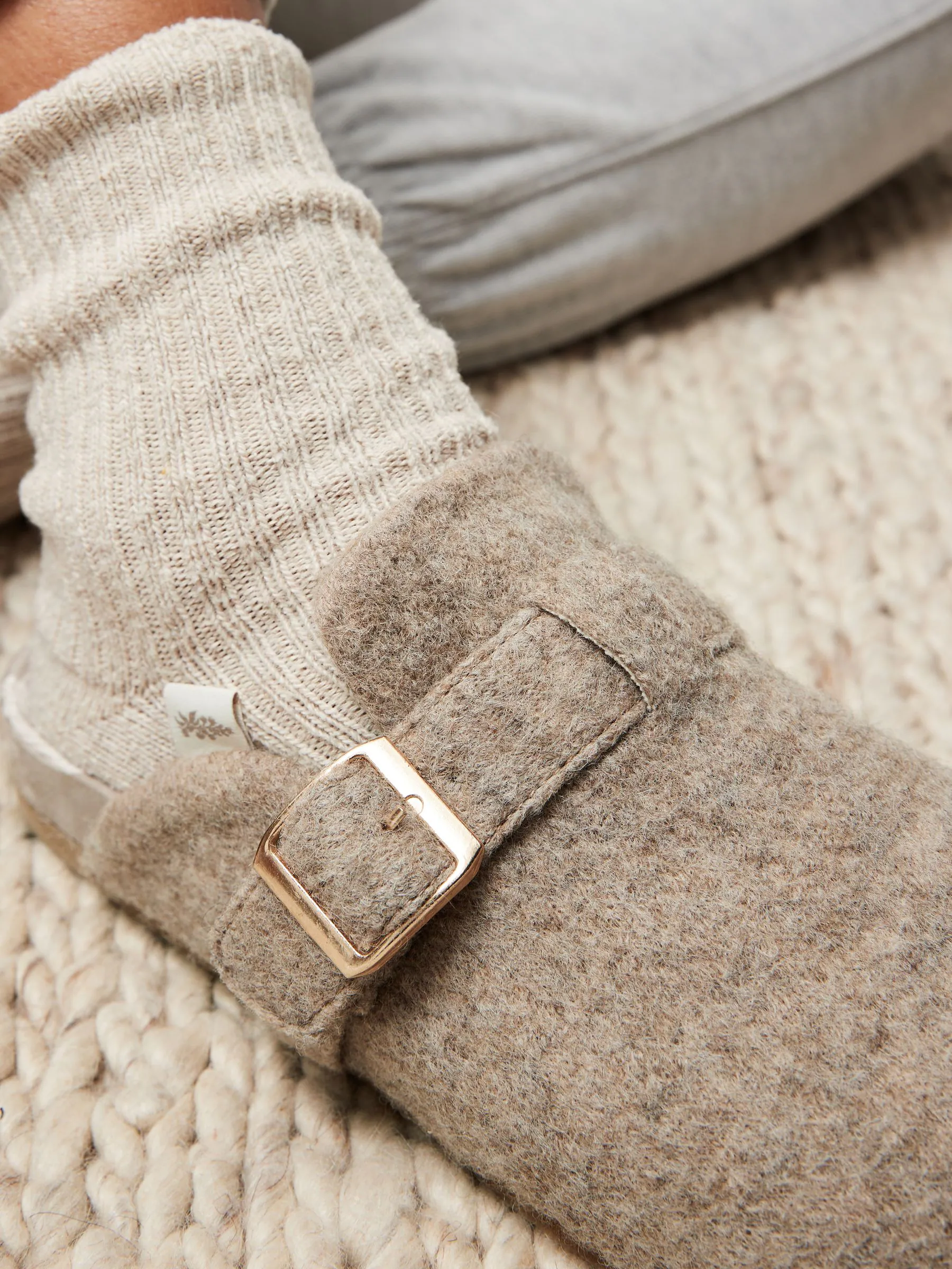 Laura Ashley vilten klomp muiltje pantoffels