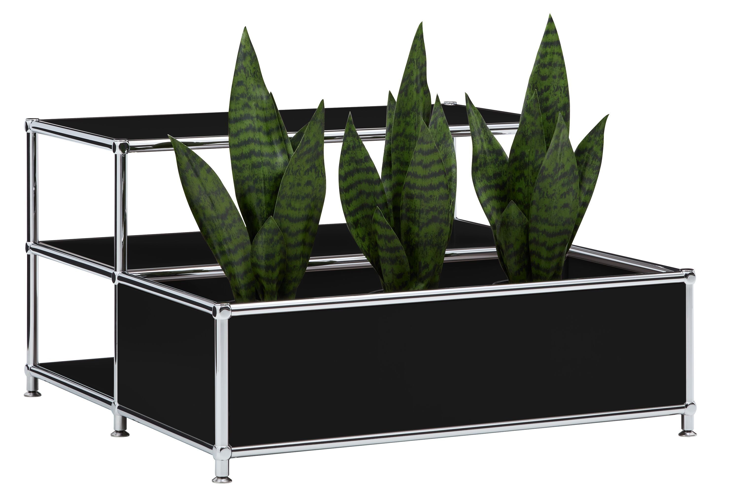 FLEXCUBE Salontisch - Schwarz / B: 77.5 cm x T: 77.5 cm x H: 43.5 cm