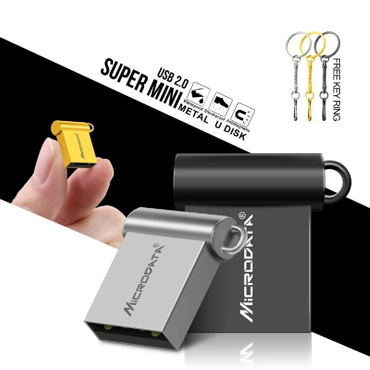 Wewoo MiCRODATA 64GB USB 2.0 Or