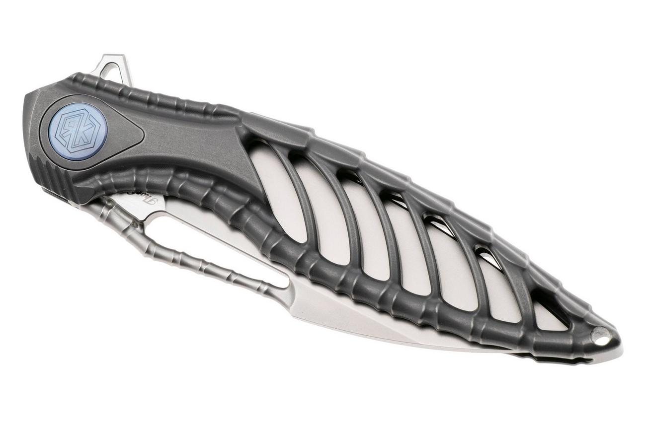 Rike Knife Thor6-M-DG Bead Blasted Böhler M390, Titanium Dark Gray, zakmes