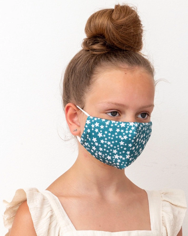 Mund-Nasen-Maske STAR MASK GREEN in petrol