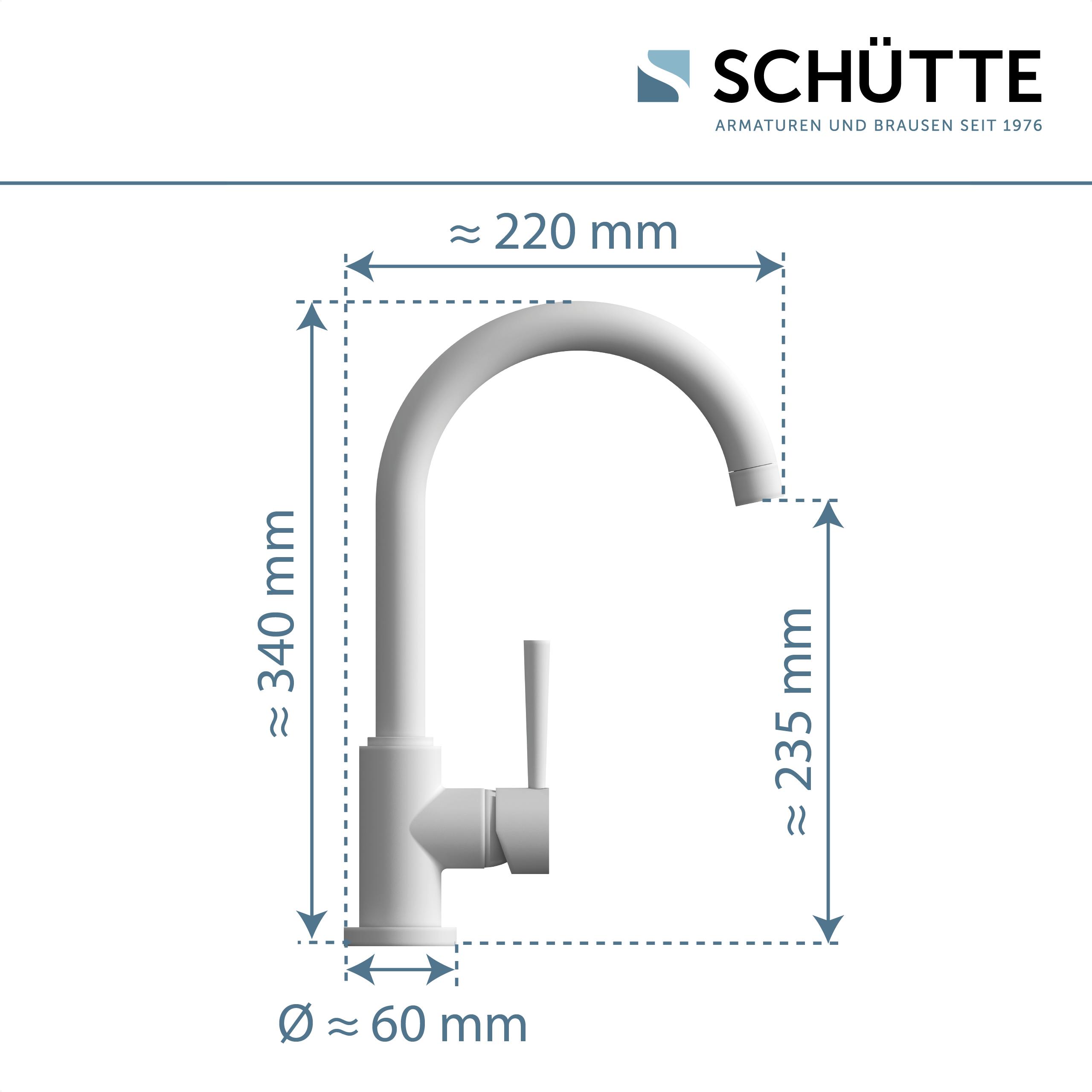 SCHÜTTE CORNWALL Spültischarmatur, Weiß matt