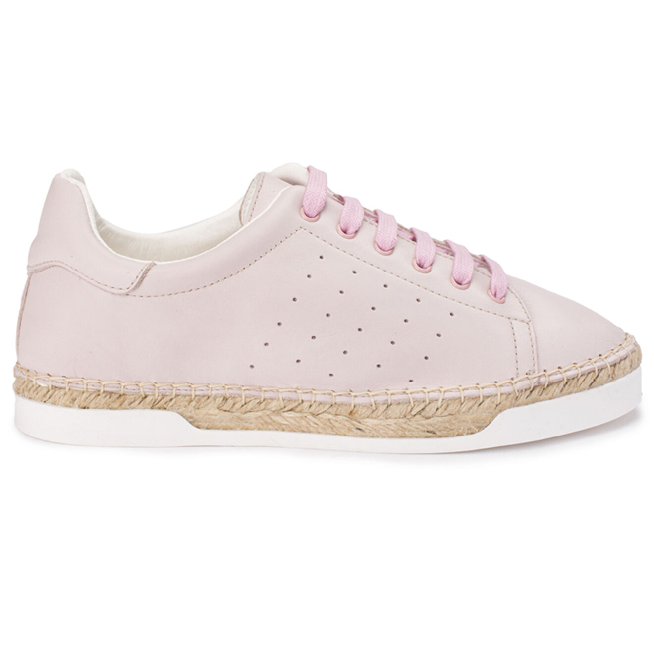 Canal Saint Martin Baskets espadrilles en Cuir Lancry roses