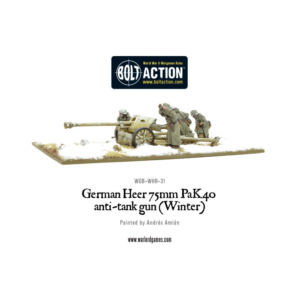 Bolt Action - Heer 75mm Pak 40 anti-tank gun (Winter)