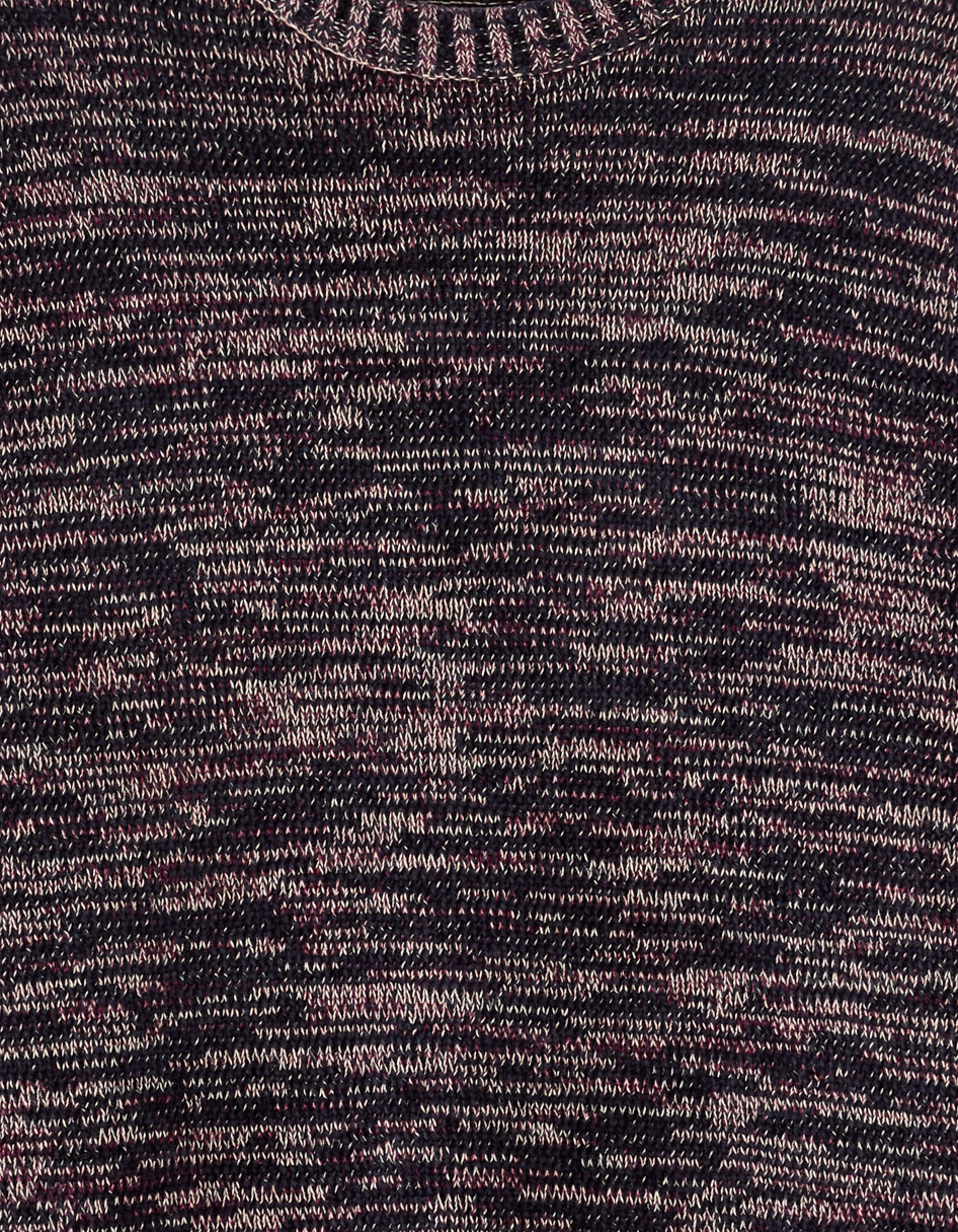 Pull col rond 100% coton de chenille - marine