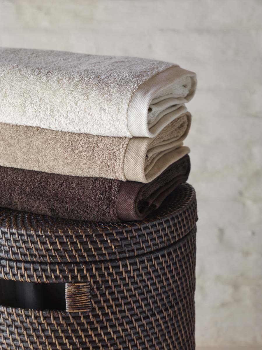 London Handdoek Almond | Bruin | Katoen