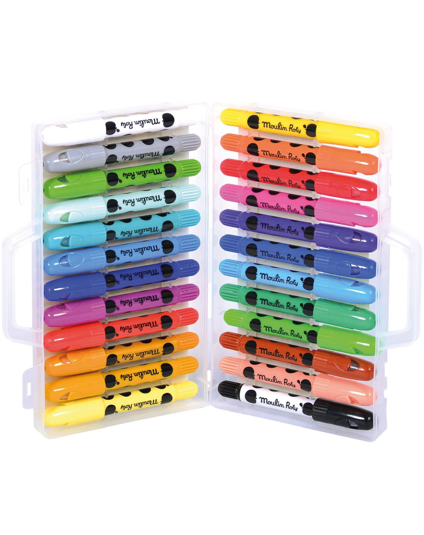 Wachsmalstifte LES POPIPO mit 24 Farben