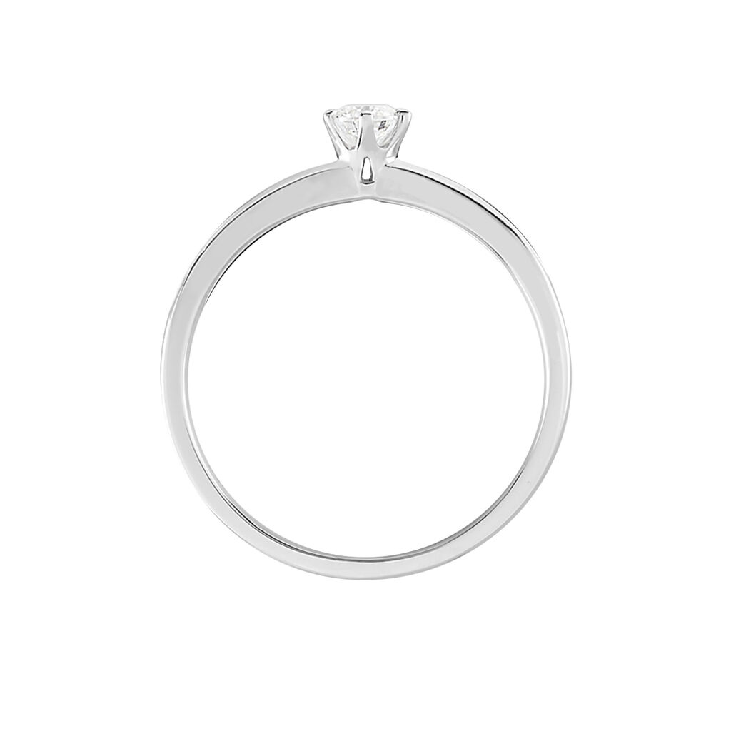 Bague Solitaire Natalia Or Blanc Diamant