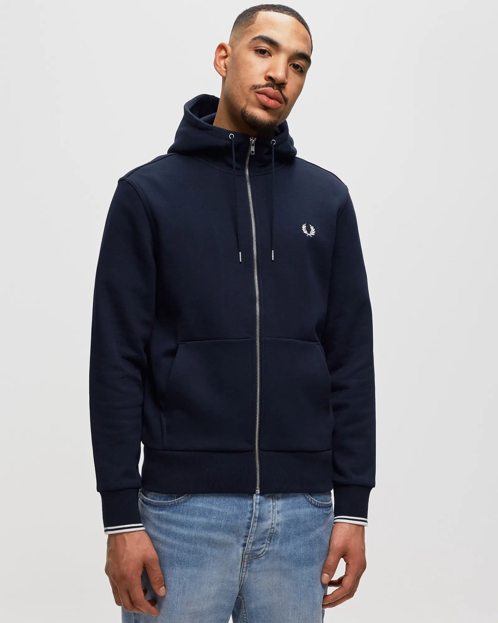 Fred Perry HOODED ZIP THROUGH SWEATSHIRT