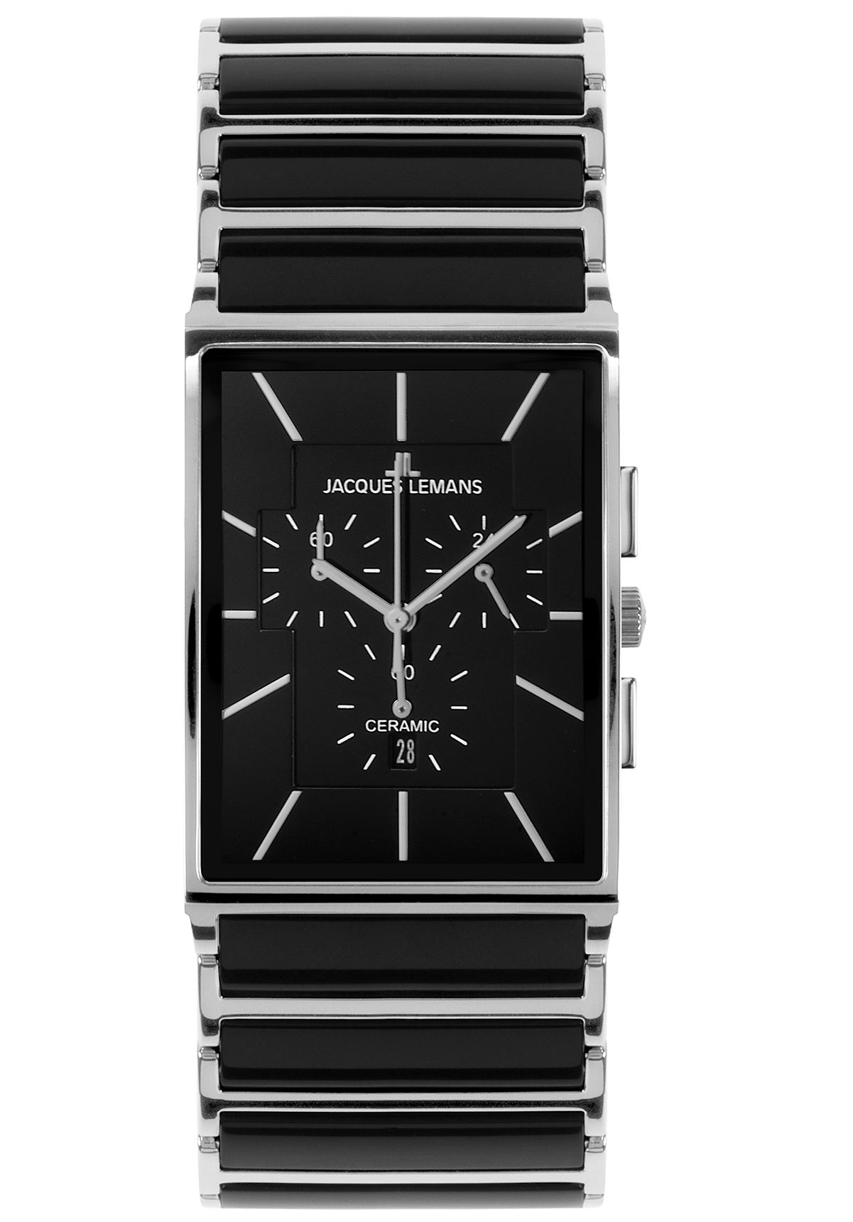 Jacques Lemans Chronograph York HighTech Ceramic schwarz