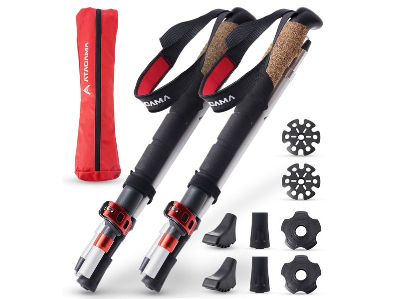 Atacama Teleskop Wanderstöcke, Flip Lock 110-135 cm Wanderhilfen aus Aluminium