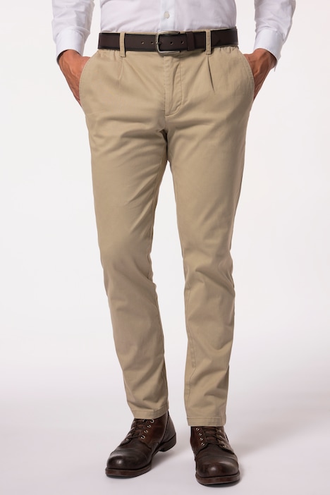 Chino FLEXNAMIC®, elastischer Bund, Bundfalte, Modern Straight Fit