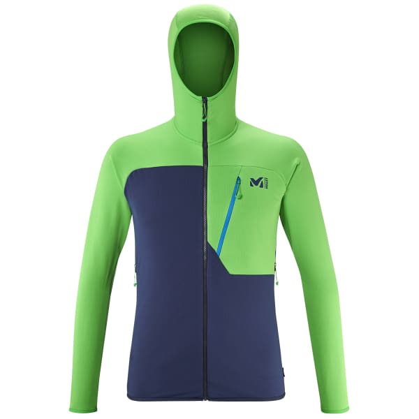 Veste polaire randonnée MILLET SENECA HOODIE M SAPHIR/CHLORO