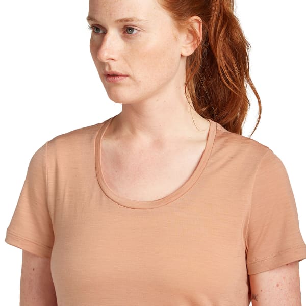 T-shirt randonnée ICEBREAKER W MERINO 125 COOL-LITE SPHERE III SS SCOOP TEE DESERT SAND