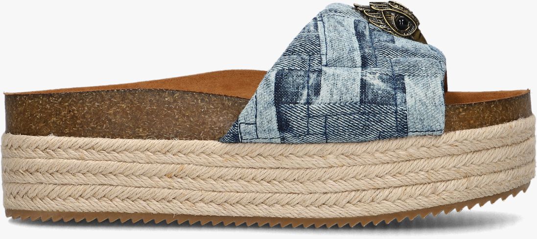 KURT GEIGER LONDON blauwe kurt geiger london slippers kensington flatform