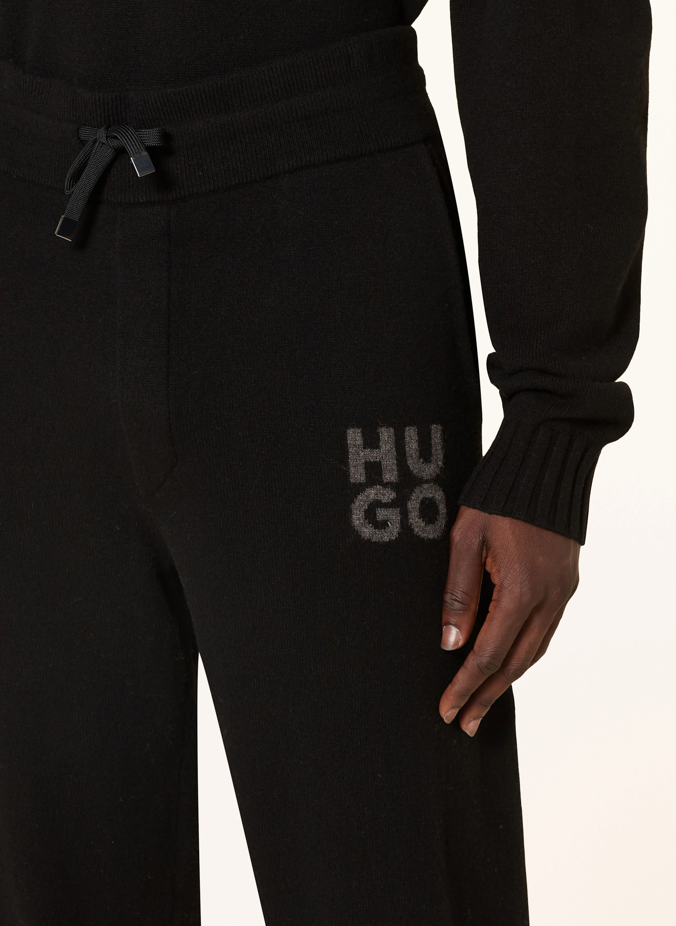 HUGO Strickhose SAN STEERO im Jogging-Stil