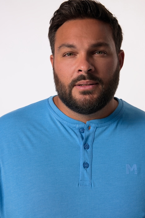 Men+ Henley, Basic, Halbarm, Rundhals, bis 8 XL