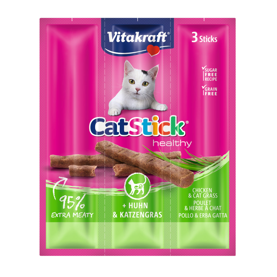 Palitos Vitakraft para Gatos - Frango Saudável com Catnip