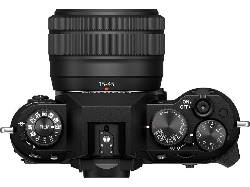 Fujifilm Fotokamera X-T50 Black Kit XC 15-45mm Kompakte Systemkamera mit 40.2-Megapixel-Sensor, 6.2K-Video und Filmsimulations-Einstellrad