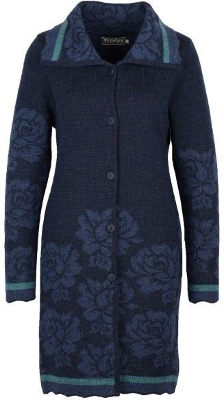 Flomax Womens Strickmantel Mary Wollen vest (Dames |blauw)