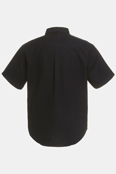Leinenmix-Hemd, Halbarm, Buttondown-Kragen, Modern Fit