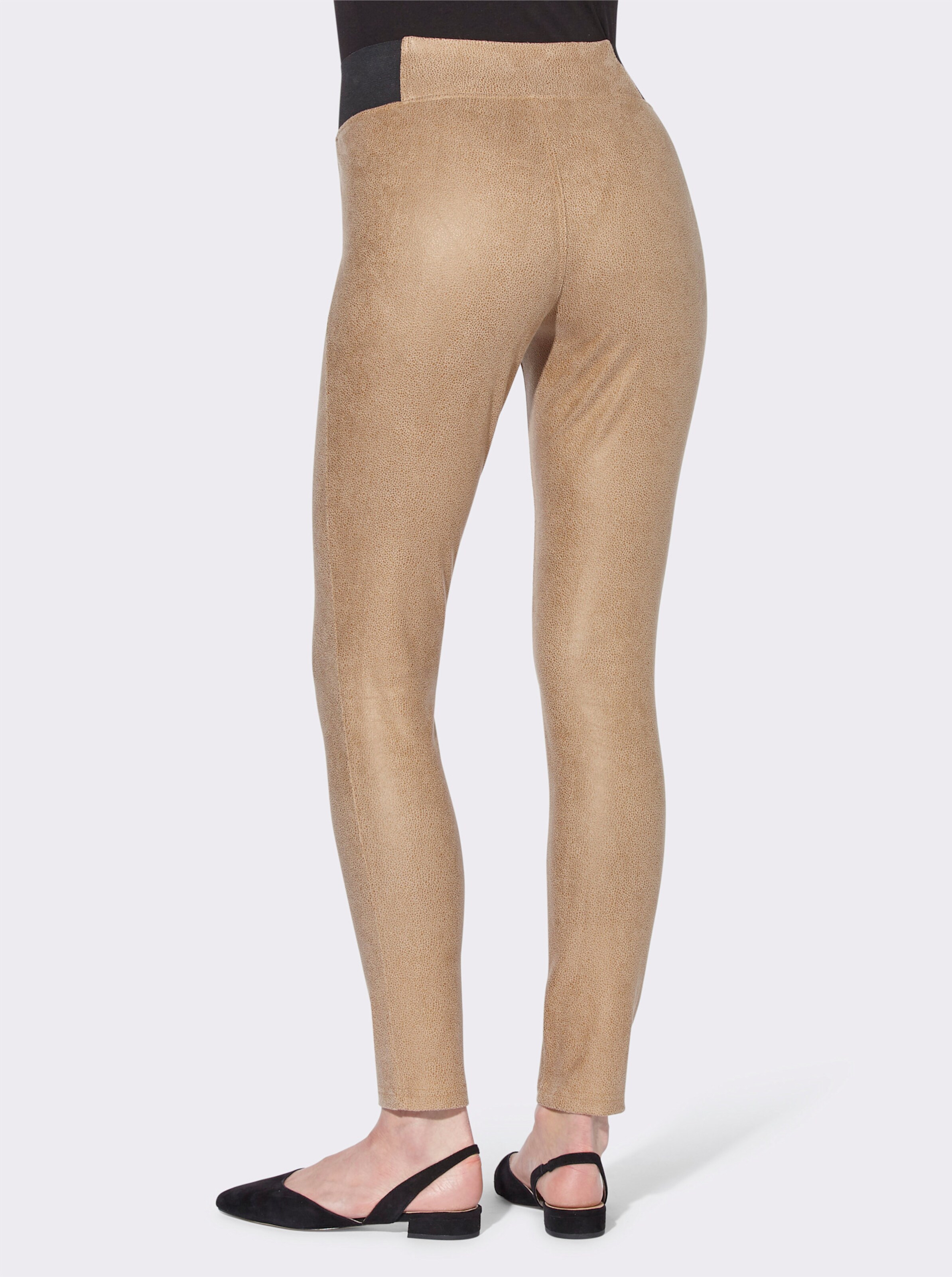 Leggings aus Leder-Imitat