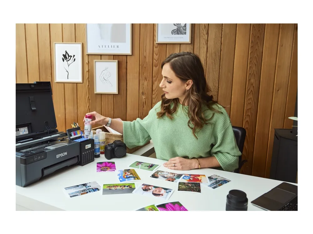 Epson EcoTank L8050 - Printer - farve - blækprinter - ITS - A4 - 5760 x 1440 dpi - op til 8 spm (mono) / op til 8 spm (farve) - Wi-Fi(n)