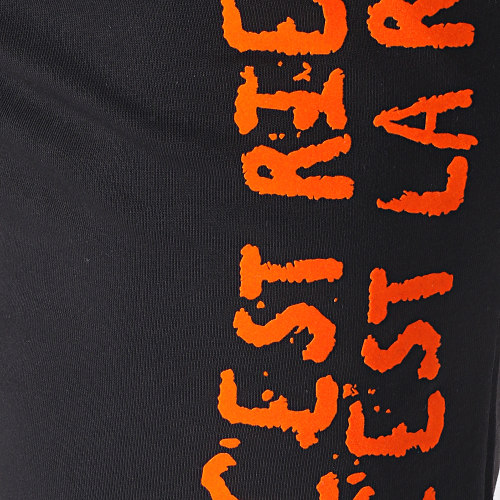Short Jogging Logo Noir Orange