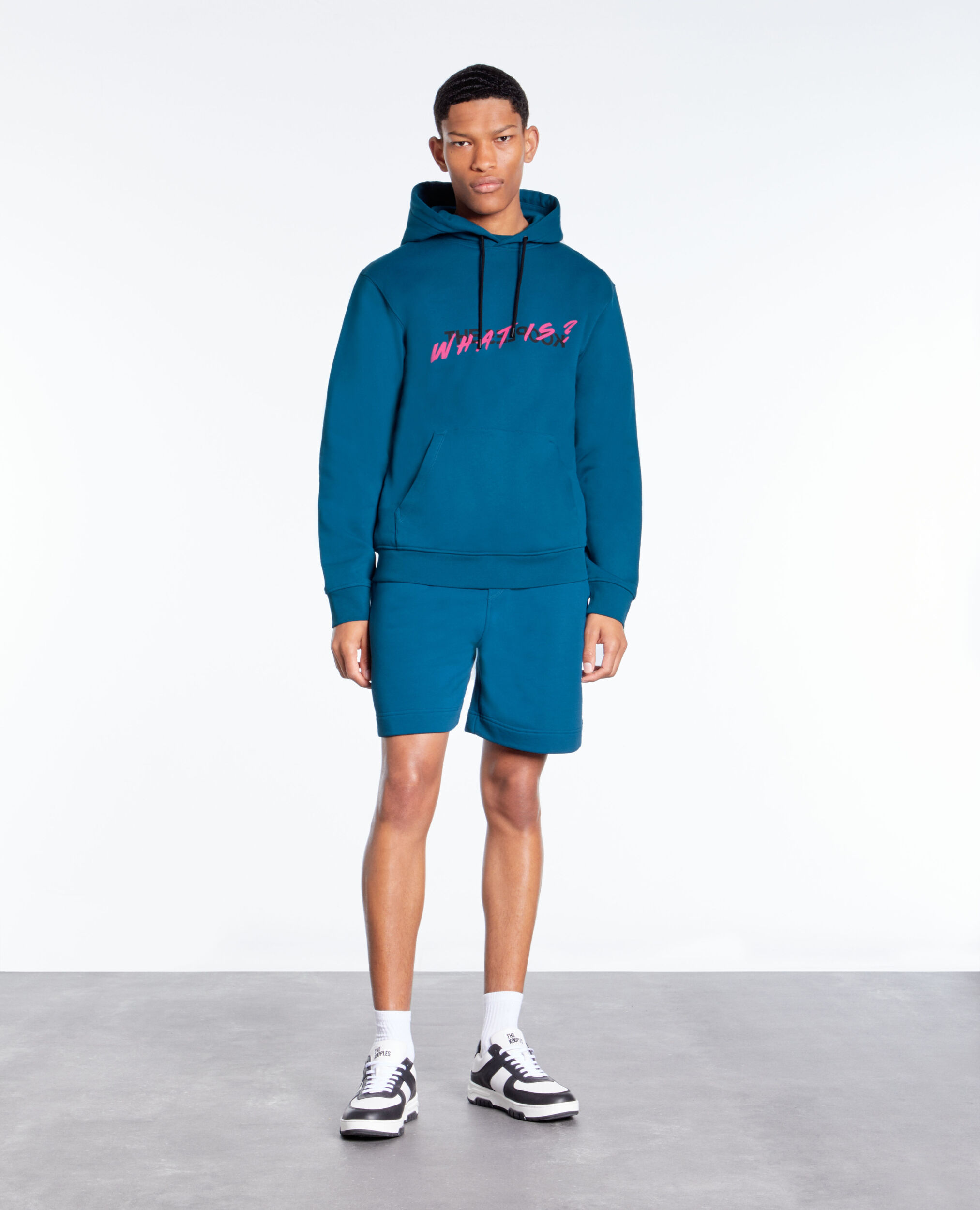 Sweatshirt What is bleu à capuche