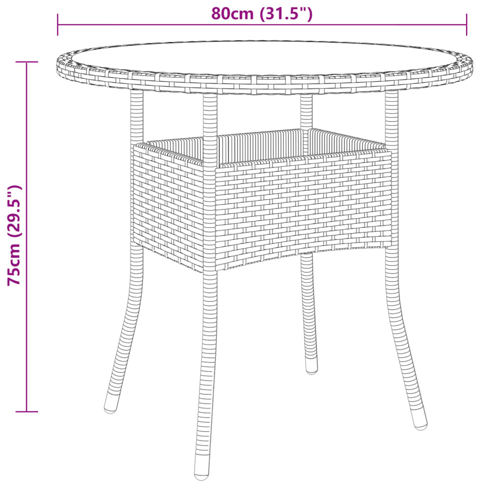 Mobilier de salle à manger de jardin 5 pièces résine tressée gris