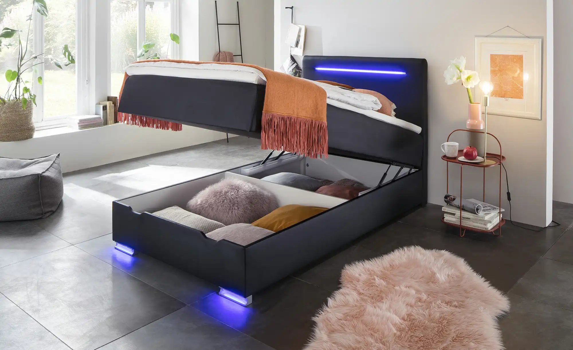 Boxspringbett mit LED-Beleuchtung Knight