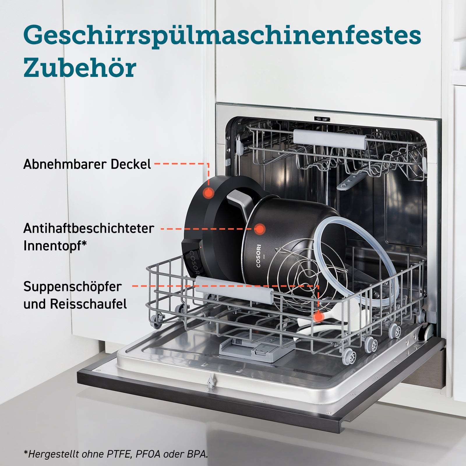 COSORI 5,7 L Schnellkochtopf, Schwarz
