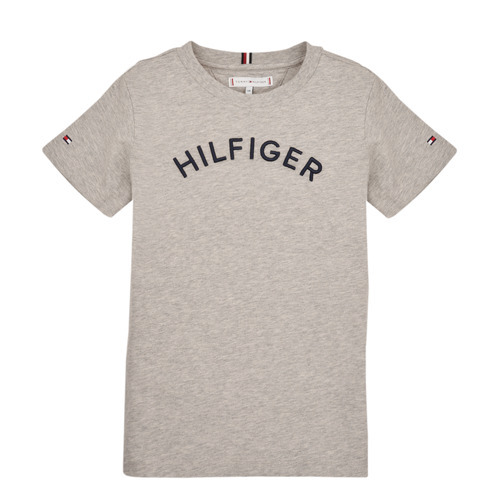 Tommy Hilfiger - U HILFIGER ARCHED TEE - Gris