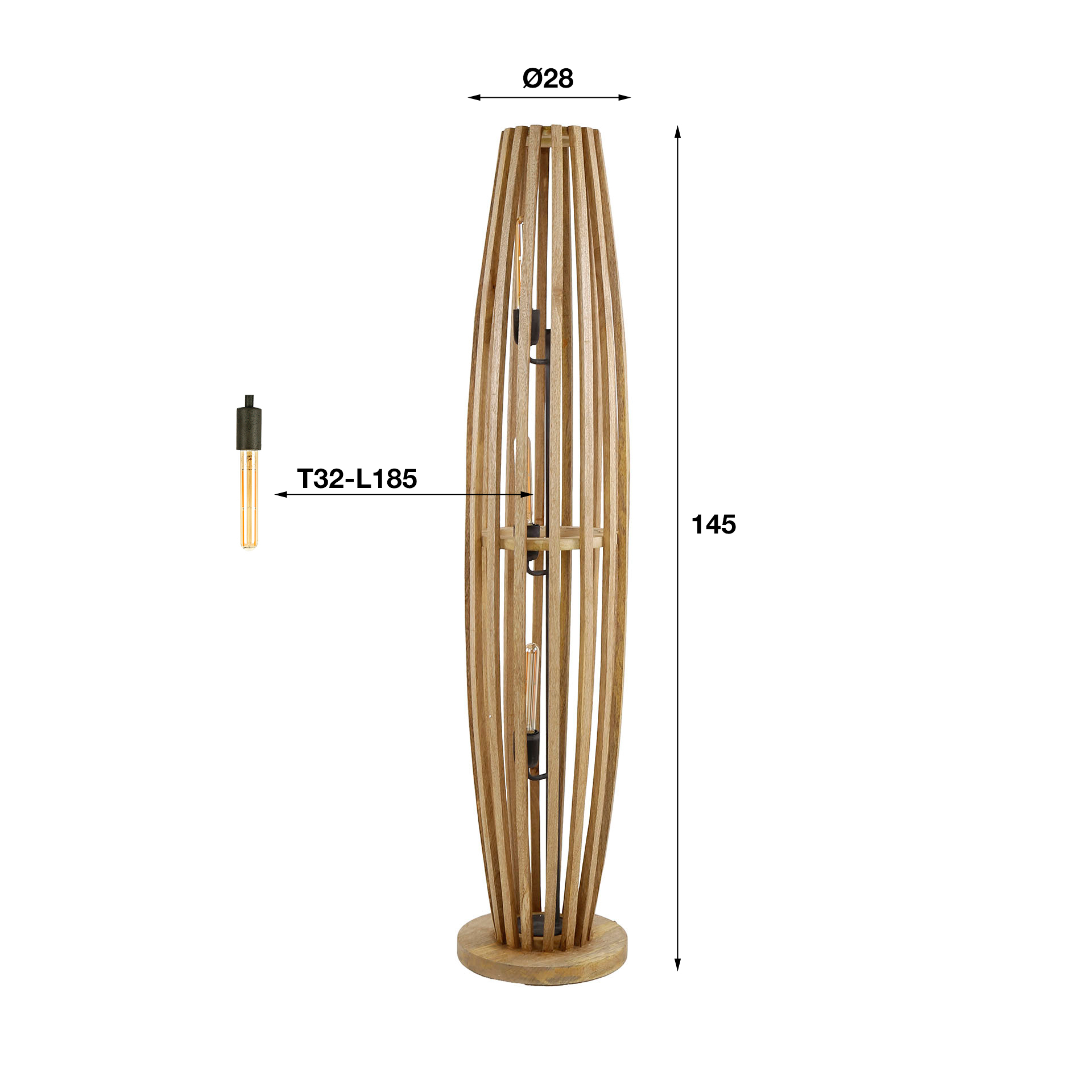 Stehleuchte ORBIT WOOD