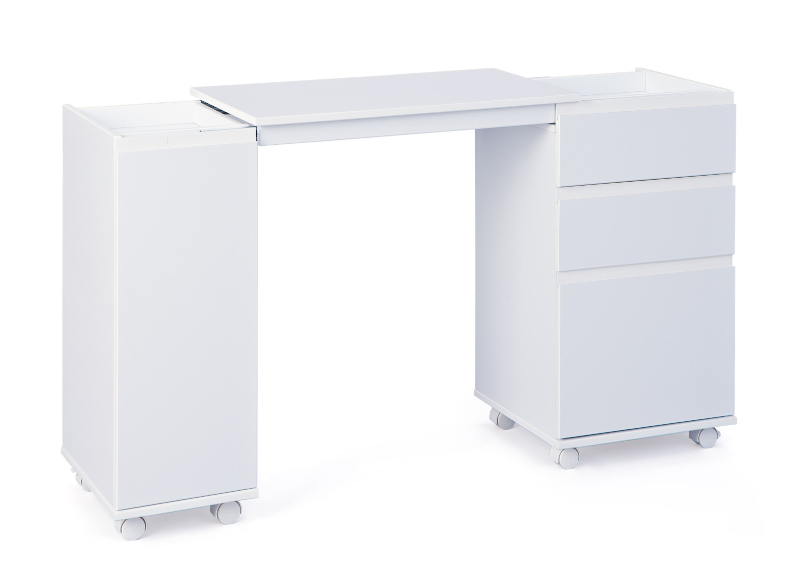 Laptop Office - weiß - 3 Schubladen - ausziehbar