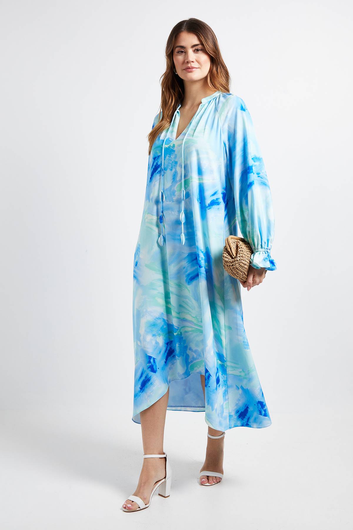 Wallis Robe Smockée À Motif Abstrait De Nœuds
