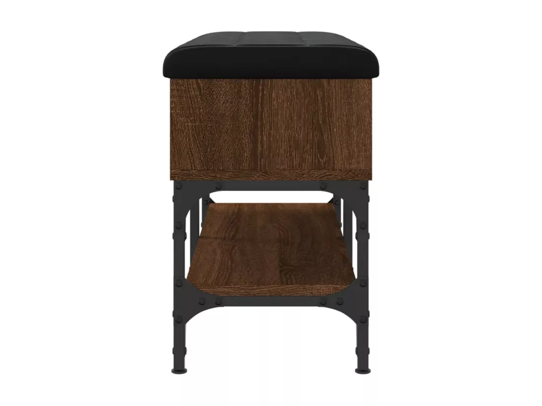 Banc à chaussures chêne marron 82x32x45 cm bois d'ingénierie