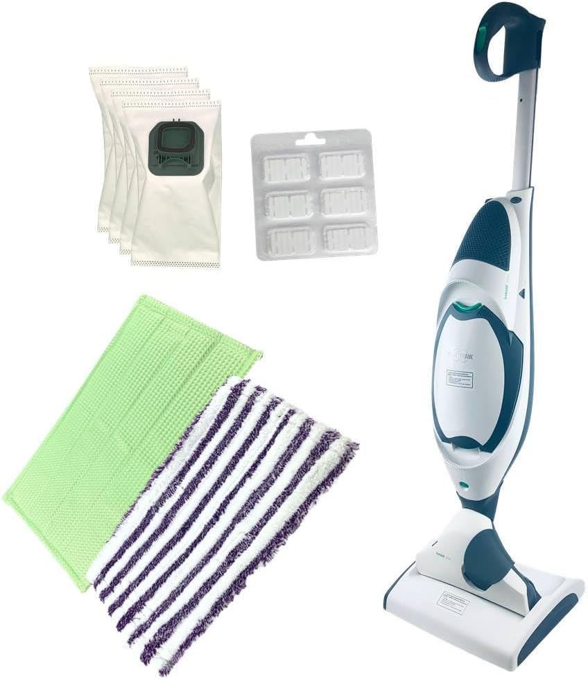 Handstaubsauger für Vorwerk Kobold 150 mit Saugwischer SP530 inkl. universal Hardbodenreiniger, Reinigungstücher