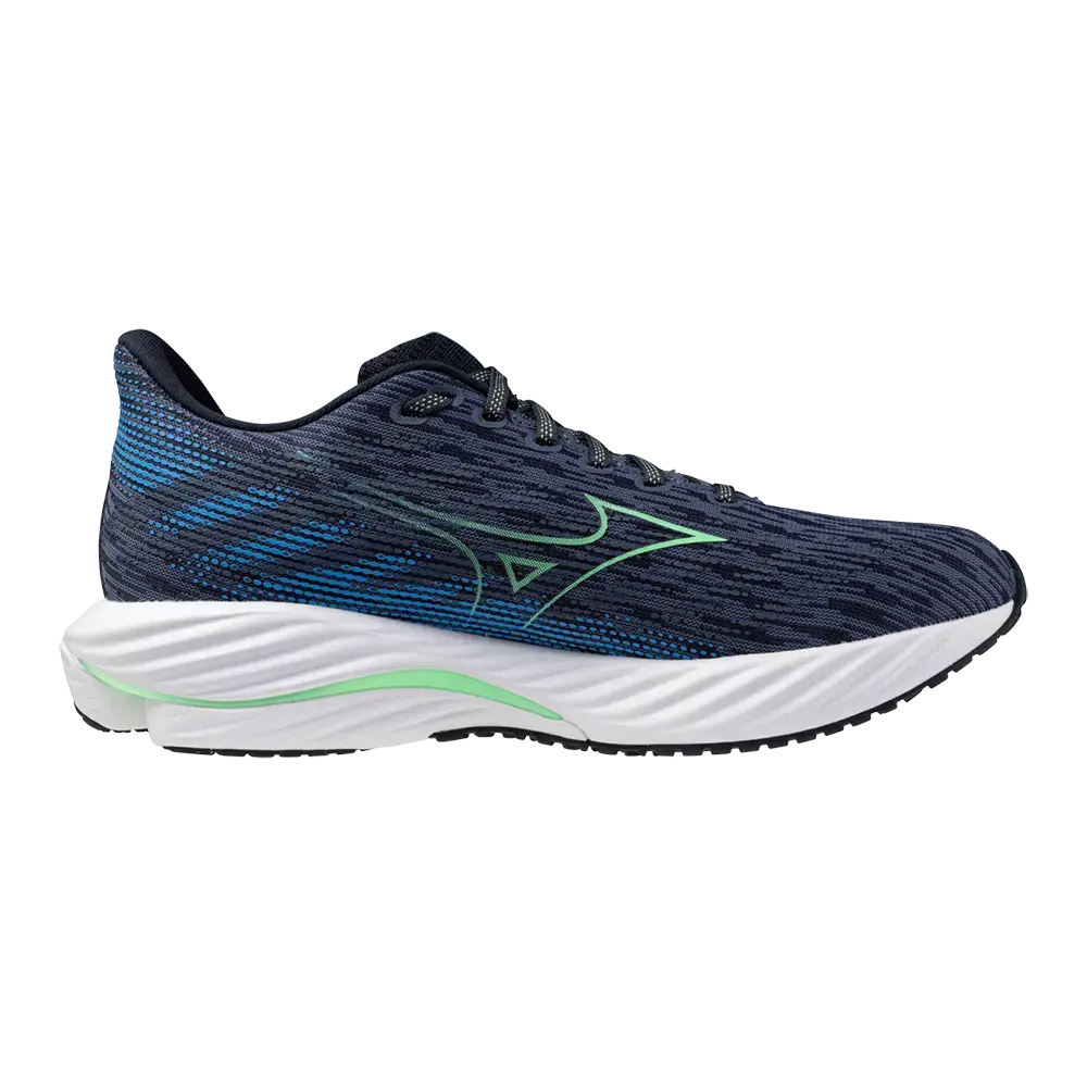 Mizuno Wave Rider Hardloopschoenen Donkerblauw/Groen Heren