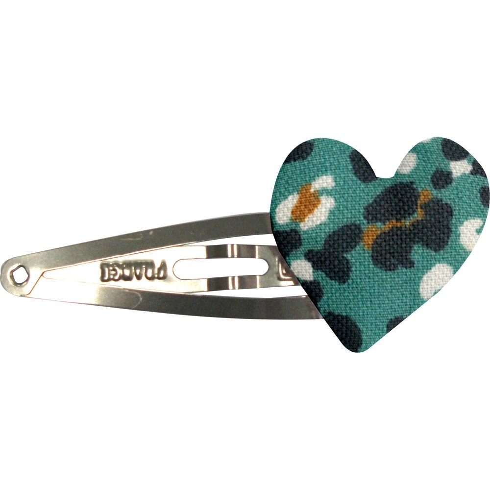 Barrette Clic-Clac Cœur Panthère Jade