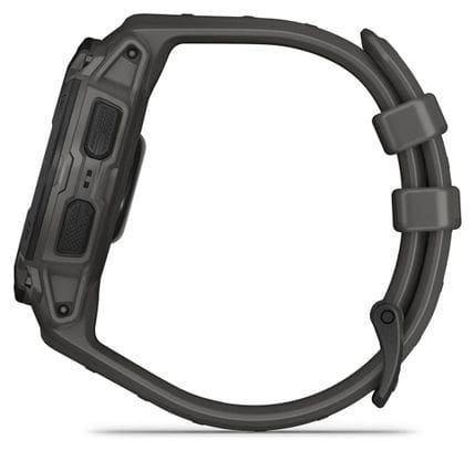 Montre GPS Garmin Instinct E - 45 mm Noir avec Bracelet en Silicone Gris Charcoal