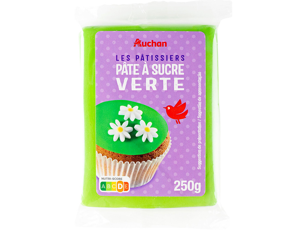 PASTA DE AÇÚCAR AUCHAN VERDE 250G