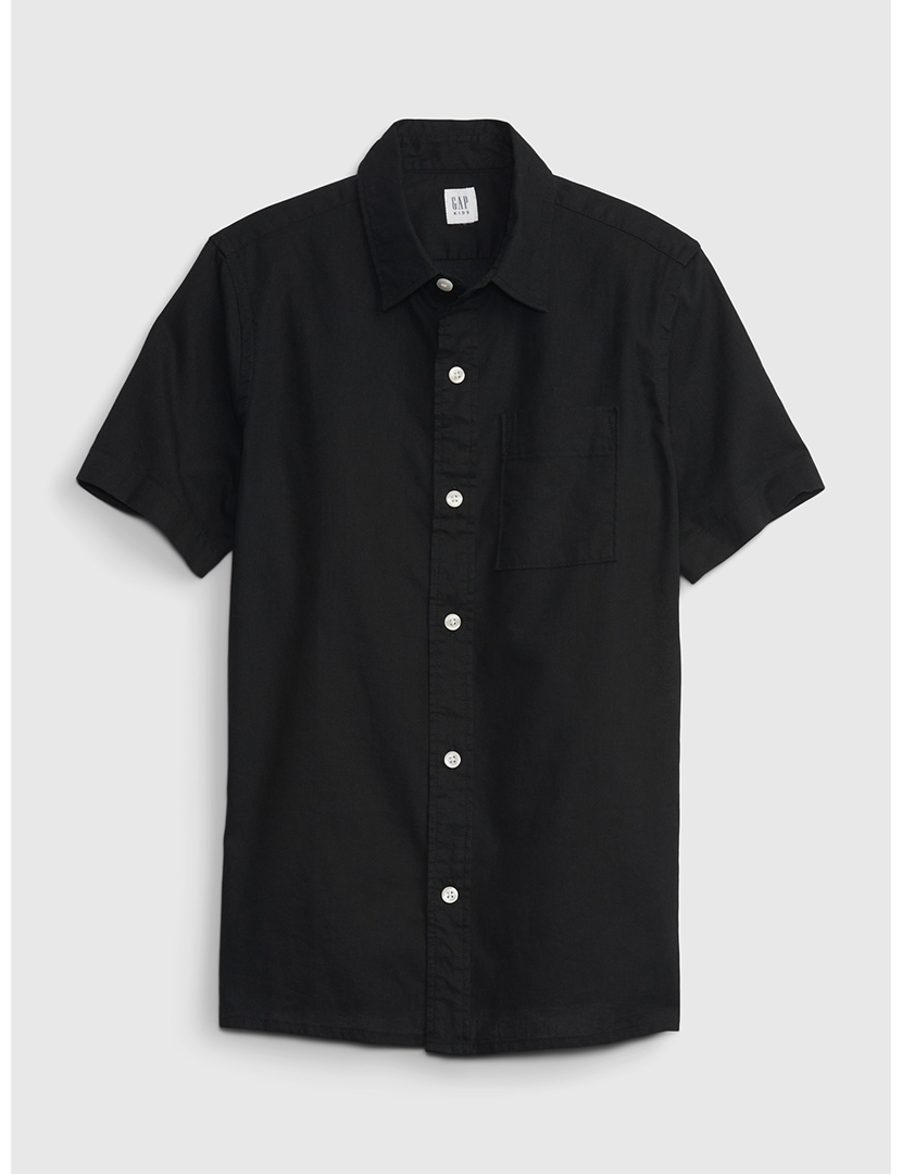 Short Sleeve Shirt Boy Black