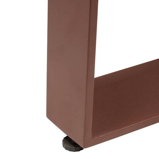 Table basse de jardin carrée ALLURE Lin / Acajou