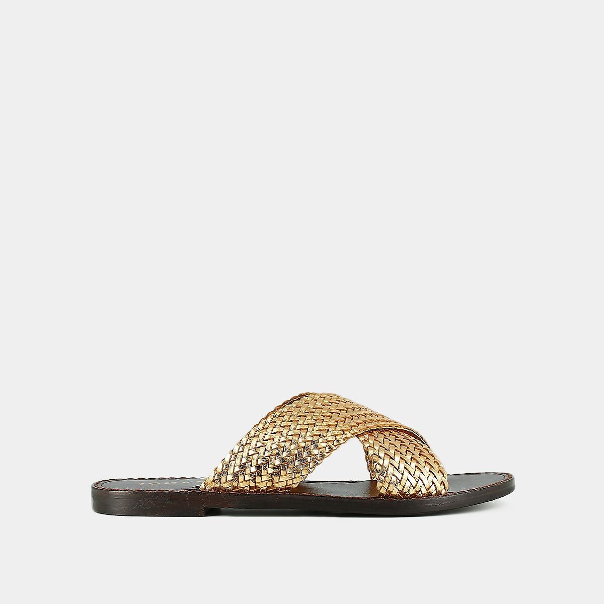 JONAK<br>Mules de couro rasteiro Bruxa