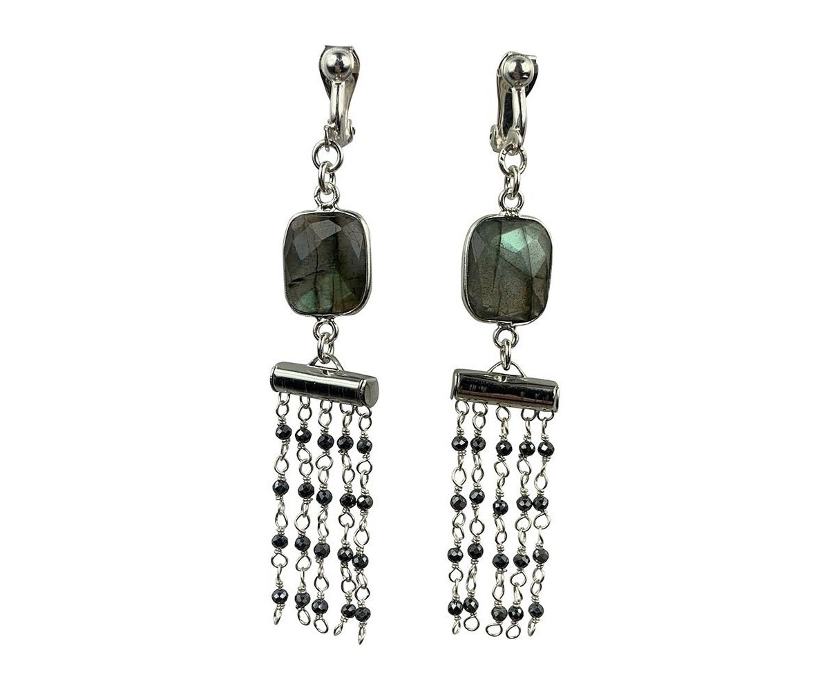 Boucles d'oreilles clips Sirsasana Argent