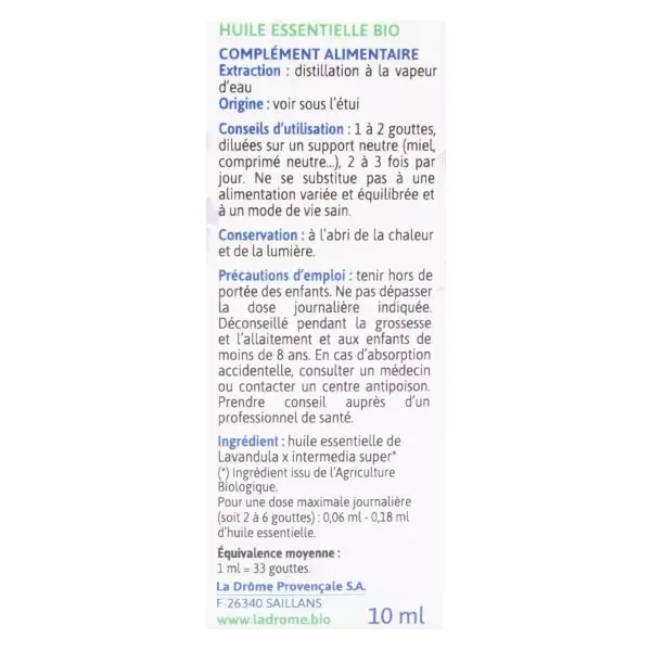 Óleo Essencial de Lavanda Orgânico Ladrôme 10ml