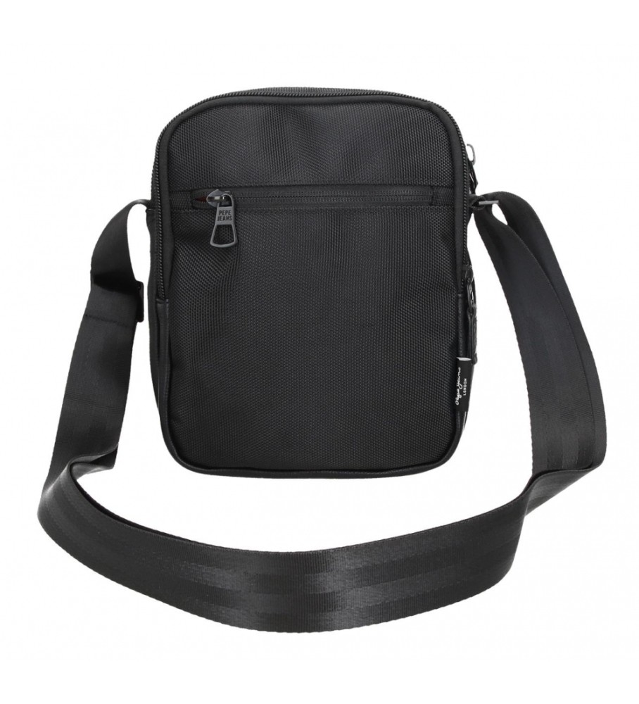 Bolsa de ombro Pepe Jeans Egham com dois compartimentos, preta