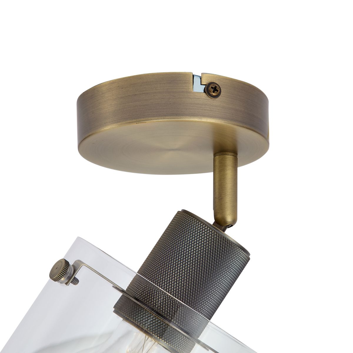 Design wandspot brons met helder glas - Domo