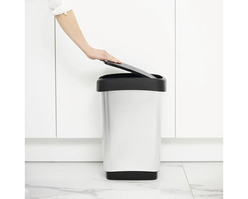 Rotho beugelemmer, kunststof, TWIST, 25 l, zilver/wit